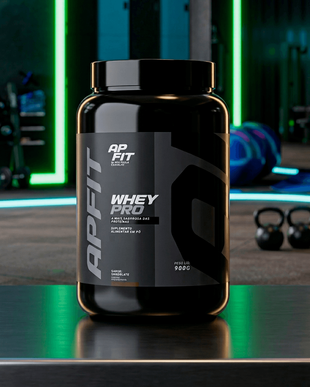Whey Protein ApFit Chocolate - Massa Muscular 900g - 4
