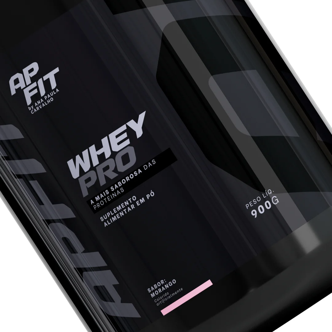 Whey Protein ApFit Morango - Massa Muscular 900g - 2